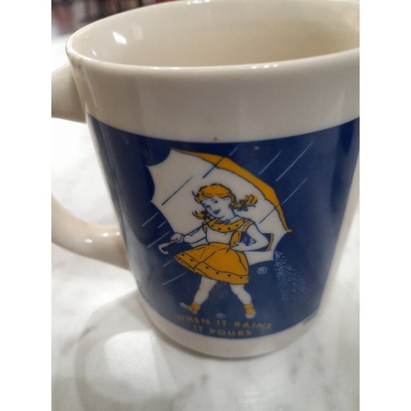 3 Morton Salt Coffee Cups 10 Oz Pictures From 1972, 1921 And 1956 When It Rains - Picture 8 of 9